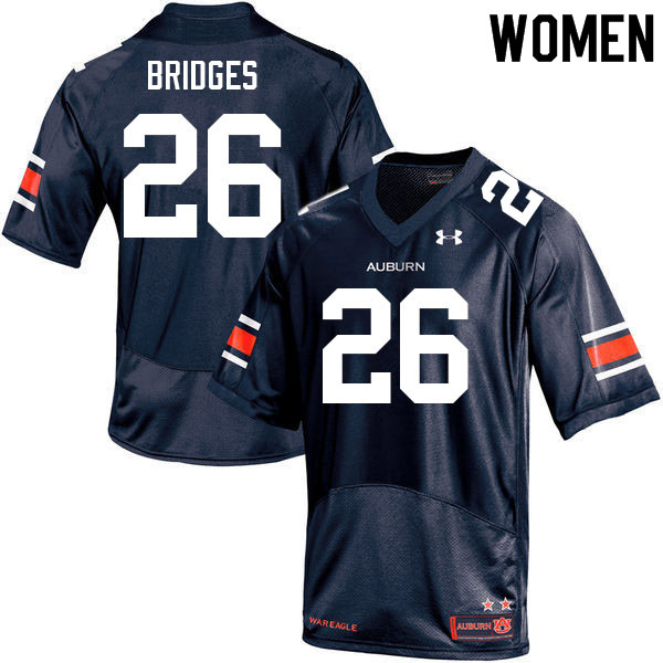 Women #26 Cayden Bridges Auburn Tigers College Football Jerseys Sale-Navy